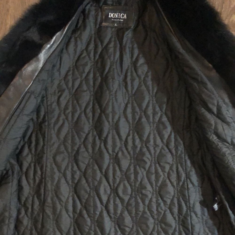 Vintage Leather & Rabbit Coat. - Picture 12 of 17
